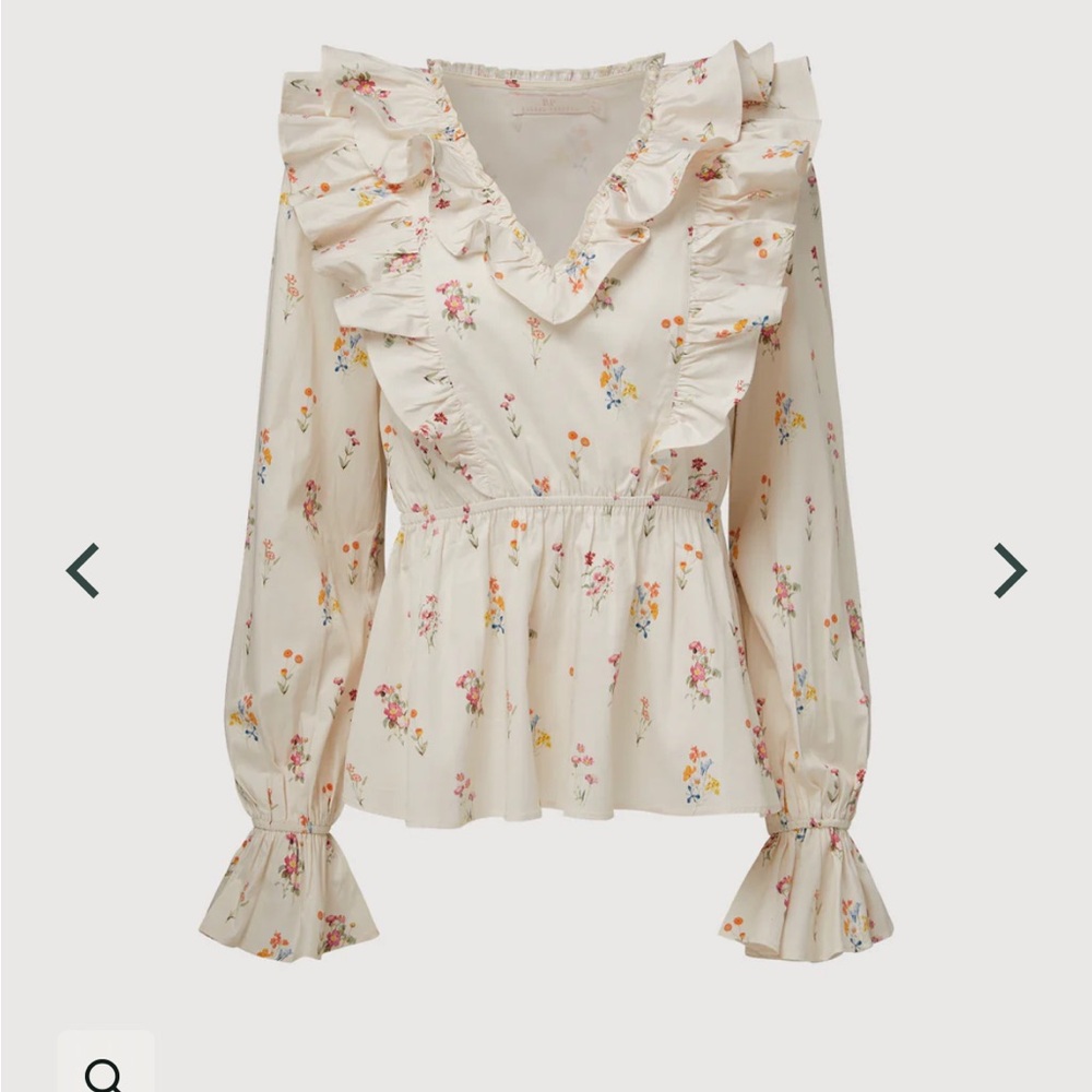 Rachel Parcell Ruffle Poplin Blouse